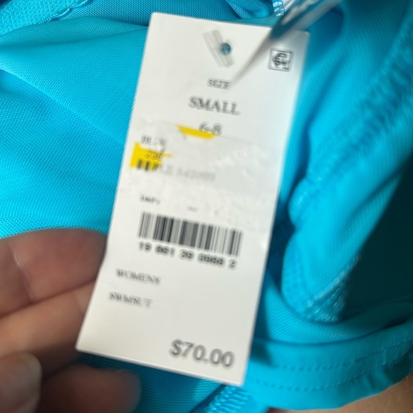 LAND’s End Vibrant Blue One-Piece Swimsuit NWT - Picture 4 of 4